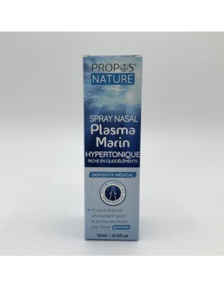 Spray nasal Plasma marin Hypertonique - 15 ml - Propos'nature