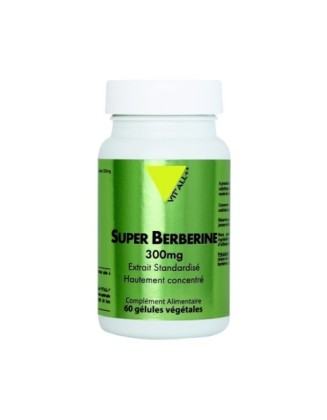 Super Berberine 300mg -  Extrait standardisé Hautement concentré - 60 gélules - VitAll+