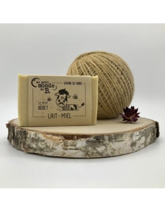 Savon petit béret - Lait-Miel - bio - SAF- 100g - Au petit monde de B.