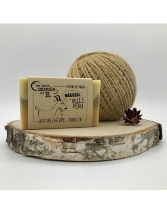 Savon La Bêle Peau- Lait de chèvre -Carotte - bio - SAF- 100g - Au petit monde de B.