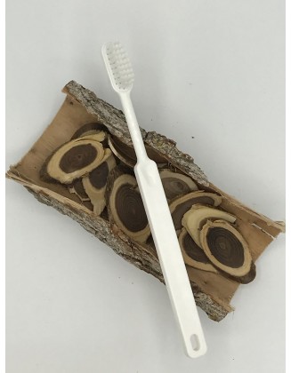 Brosse à dents souple - Blanc - Bioplastique - Tête rechargeable - Caliquo